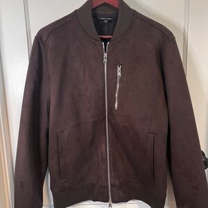 Banana Republic Brown Suede Bomber Jacket